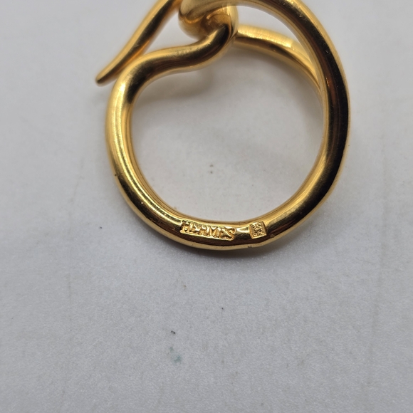 Hermes Gold Knot Scarf Ring - Picture 2 of 6